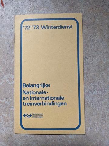 Ns verkort spoorboekje binnen + buitenland -1972/73