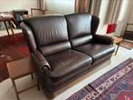 Klassieke leren 2-zitsbank /donkerbruin /vintage stijl, Ophalen, 150 tot 200 cm, Tweepersoons, 75 tot 100 cm