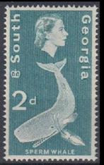 South Georgia 1963, QEII, Walvis, 2d, postfris/plakspoor., Postzegels en Munten, Postzegels | Thematische zegels, Dier of Natuur