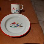 Vintage emaille kinderbordje en beker  nu €10.50, Antiek en Kunst, Antiek | Emaille, Ophalen of Verzenden