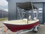 Riga 430 / Consoleboot / 15 pk 4 takt / Biminitop / Trailer!, Watersport en Boten, Vis- en Consoleboten, Gebruikt, Polyester, Overige brandstoffen