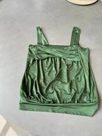 Groene Mango glanstop, maat L, Kleding | Dames, Tops, Mango, Verzenden, Maat 42/44 (L), Zo goed als nieuw