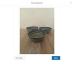 3 mooie schalen emaille grijs gewolkt, Ophalen of Verzenden