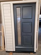 Nieuwe hardhouten voordeur me kozijn en kunstof dorpel, Ophalen, Glas, 120 cm of meer, 215 cm of meer