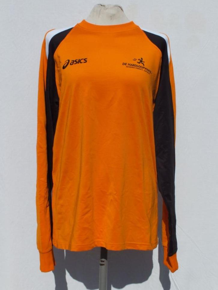 Oranje sportshirt. Mt m merk asics hardloopwinkel, Kleding | Heren, T-shirts, Zo goed als nieuw, Maat 48/50 (M), Oranje, Ophalen of Verzenden