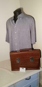 K99 VINTAGE schooltas bruin leder in zeer goede staat, Minder dan 30 cm, -, Aktetas of Boekentas, Zo goed als nieuw