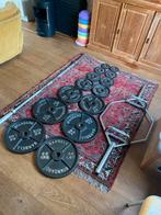 Rogue Fitness Halterschijven + Stangen, Sport en Fitness, Ophalen, Gebruikt, Armen, Halterset
