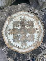Italiaans barok dienblad rond goud wit, Antiek en Kunst, Curiosa en Brocante, Ophalen of Verzenden
