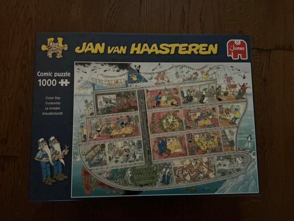 Jan van Haasteren puzzel “Cruiseschip” 1000 stukjes, Ophalen of Verzenden, 500 t/m 1500 stukjes, Zo goed als nieuw, Legpuzzel
