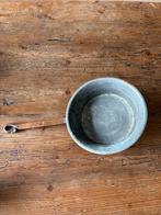 Oude koperen steelpan, Ophalen of Verzenden, Gebruikt