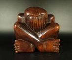 Houtsnijwerk Art deco orang malu Bali Indonesië, Antiek en Kunst, Kunst | Beelden en Houtsnijwerken, Ophalen of Verzenden