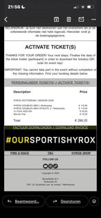 Hyrox Rotterdam, Ophalen of Verzenden, Nieuw