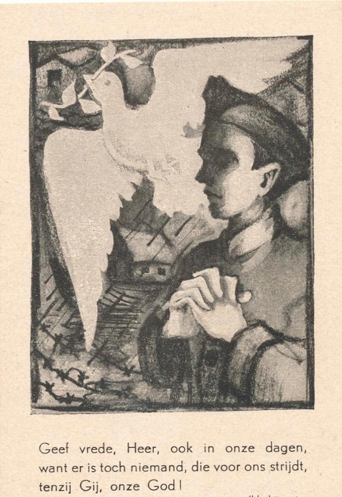 7 Devotieprentjes met betrekking van de oorlog  met gebed, Verzamelen, Religie, Zo goed als nieuw, Christendom | Katholiek, Kaart of Prent