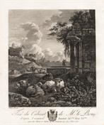 Italianiserend landschap – gravure naar W. Romeyn ca. 1780, Antiek en Kunst, Kunst | Etsen en Gravures, Verzenden