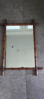 Antieke faux bamboe spiegel 92x68, Ophalen, Rechthoekig, 50 tot 100 cm, Minder dan 100 cm