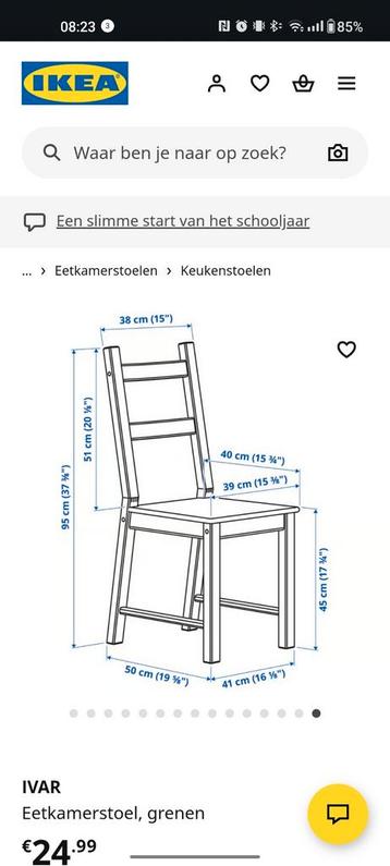 4 IKEA IVAR stoelen met kussens (roze & groen) - afbeelding 3