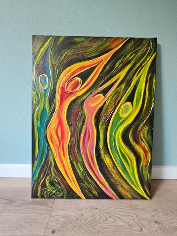 Abstract Dansers Schilderij beschikbaar voor biedingen