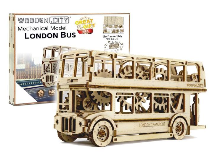 3D Houten Puzzel London Bus - DIY Wood Builds, Hobby en Vrije tijd, Denksport en Puzzels, Nieuw, Rubik's of 3D-puzzel, Minder dan 500 stukjes