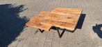 salontafel eikenhout look en zwart staal van Xooon, Huis en Inrichting, Tafels | Salontafels, Ophalen, Gebruikt, 100 tot 150 cm