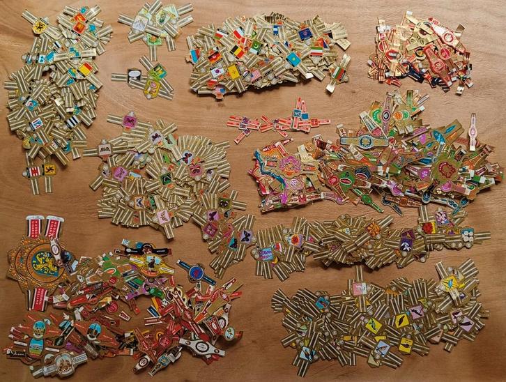 Sigarenbandjes (ruim 1900 stuks), Verzamelen, Rookartikelen, Aanstekers en Luciferdoosjes, Gebruikt, Sigarenbandjes, Ophalen of Verzenden