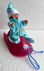 Mini baby born popje op mini baby born slee in nieuwstaat!, Ophalen of Verzenden, Zo goed als nieuw, Babypop