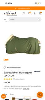 Showdeken zweetdeken horsegear, Dieren en Toebehoren, Paarden en Pony's | Dekens en Dekjes, Ophalen, Zo goed als nieuw, Deken