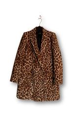 Stijlvolle Zara Basic Mantel met Panterprint – Maat S – ZGAN, Maat 38/40 (M), Bruin, Verzenden, Zara