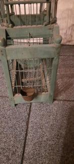 Antiek vogelkooitje prachtige kleur, Ophalen of Verzenden