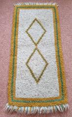 Dik vintage wollen tafelkleed - tafelloper met franjes, Ophalen of Verzenden, Zo goed als nieuw, Rechthoek, Binnen