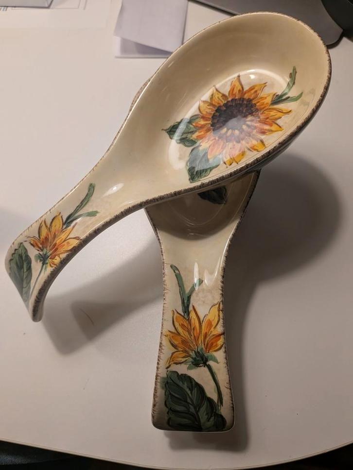 Serveer schaaltjes met zonnebloem, Huis en Inrichting, Keuken | Servies, Nieuw, Schaal of Schalen, Overige stijlen, Aardewerk