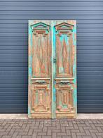 Antieke deuren met blauwe patina, Ophalen of Verzenden