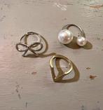 Lotje vintage zilverkleur goudkleur ring ringen parels boho, Sieraden, Tassen en Uiterlijk, Ringen, Ophalen of Verzenden, Dame