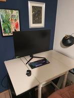 Gratis Wit bureau met inklapbare zijkanten, Huis en Inrichting, Bureaus, Ophalen, Gebruikt