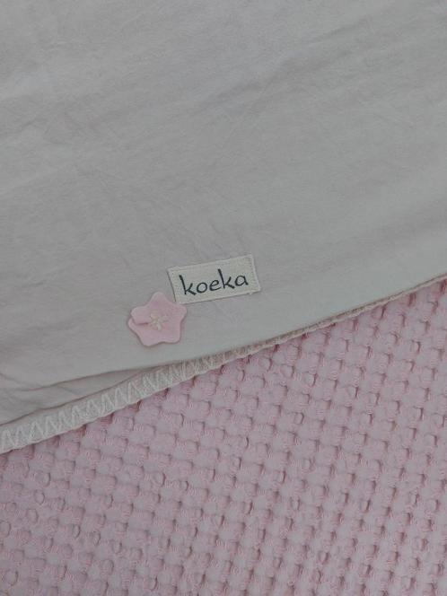 Koeka ledikant deken wafel roze ca 100x150 nieuw, Kinderen en Baby's, Babywiegjes en Ledikanten, Nieuw, Ledikant, Ophalen of Verzenden