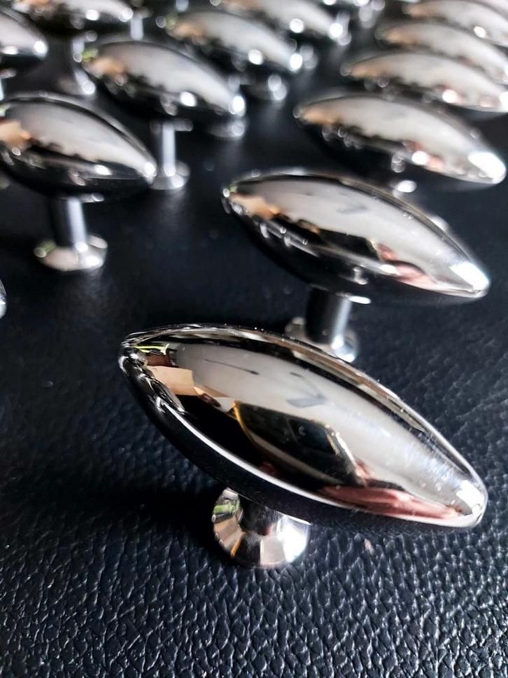 Nikkel Glans Knoppen Ovaal Puntig - 39 stuks, Huis en Inrichting, Woonaccessoires | Overige, Nieuw, Ophalen