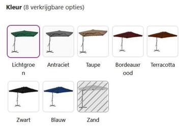 Zweefparasol parasol 250x250 cm div kleuren GRATIS VERZENDEN beschikbaar voor biedingen
