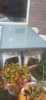 Tuintafel met 4 stoelen, Tuin en Terras, Tuintafels, Ophalen, Gebruikt, Rechthoekig, Overige materialen