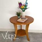 Vintage, retro, ronde bijzettafel, tafel hout, Ophalen, Huis en Inrichting