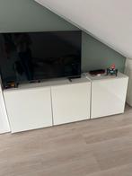 IKEA Besta Kast Hoogglans Wit, Kunststof, Gebruikt, 150 tot 200 cm, Ophalen of Verzenden