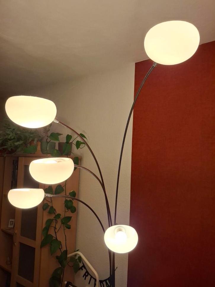 Vloerlamp met lampjes, Huis en Inrichting, Lampen | Vloerlampen, Zo goed als nieuw, 150 tot 200 cm, Glas, Ophalen