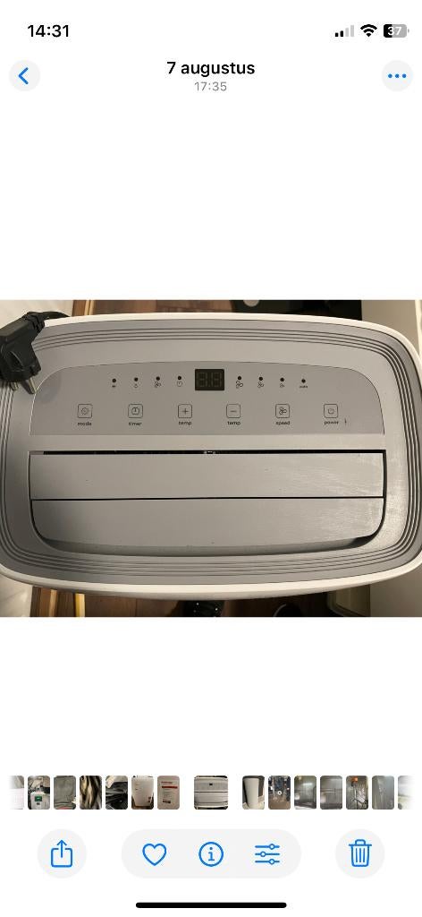 airco, Witgoed en Apparatuur, Airco's, Ophalen, Mobiele airco, Minder dan 60 m³, 3 snelheden of meer