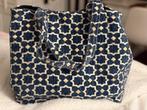Blauw-beige shopper tas, Sieraden, Tassen en Uiterlijk, Tassen | Damestassen, Ophalen of Verzenden, Zo goed als nieuw, Blauw, Shopper