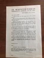 1945 Bevrijding. Oud-verzetsblad Je Maintiendrai richt zich, Boeken, Verzenden, Overige onderwerpen, Tweede Wereldoorlog, Gelezen