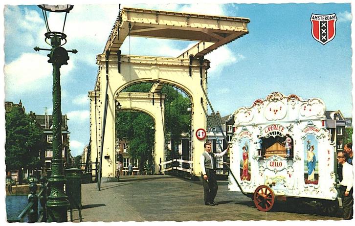 959143 Amsterdam jr 60 70 Draaiorgel cello Nette oude kaart, Verzamelen, Ansichtkaarten | Nederland, Ongelopen, Noord-Holland