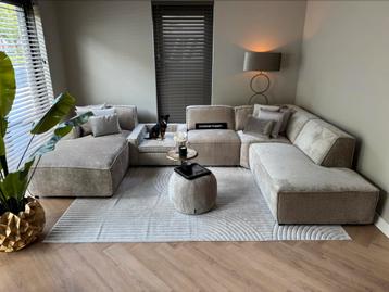 Luxe Velvet Teddy U-bank Richard + Dog Option 190x370x240cm beschikbaar voor biedingen