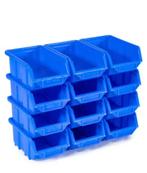 Blauwe Stapelbare Opslagbakken – BELGRA  240x160x120 mm, Minder dan 35 cm, Minder dan 50 cm, Ophalen of Verzenden, Zo goed als nieuw