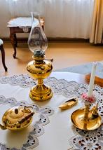 Koperen kandelaars, olielamp en potje te koop, Ophalen of Verzenden, Koper of Brons