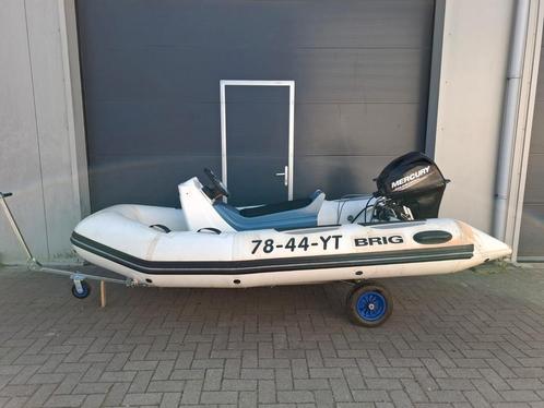 BRIG F330 RIB met Mercury 15PK, Watersport en Boten, Rubberboten, Gebruikt, Overige merken, Overige materialen, Minder dan 70 pk