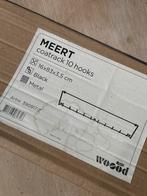 Nieuwe zwarte metalen kapstok met 10 haken, Wandkapstok, Nieuw, Ophalen of Verzenden, Minder dan 100 cm