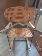 Rotan Schommelstoel, Ophalen, Bruin, Vintage, Zo goed als nieuw